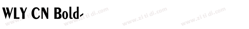 WLY CN Bold字体转换